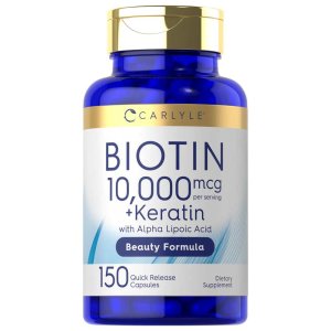 Carlyle Nutritionals Biotin 10000mcg per serving | 150 Capsules