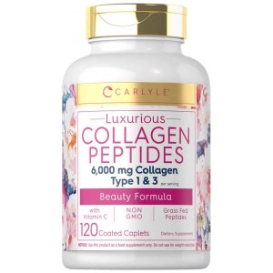 Carlyle Nutritionals Collagen Peptides with Vitamin C | 120 Caplets