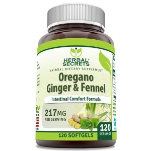 Herbal Secrets Oregano Ginger & Fennel 120 Softgels
