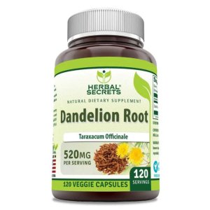 Herbal Secrets Dandelion Root 520 Mg 120 Veggie Capsules