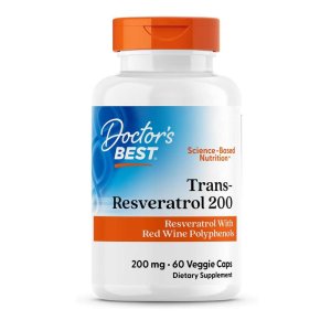 Doctor's Best Trans-Resveratrol 200 with Resvinol 200mg Veggie Caps 60 Count