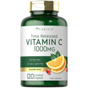 Carlyle Nutritionals Vitamin C 1000mg with Rose Hips | 120 Caplets