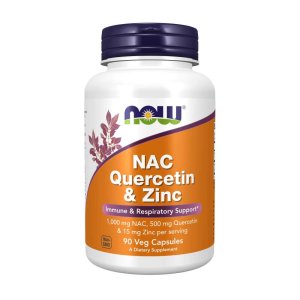 Now Foods Nac Quercetin Zinc – Immune & Lung Support with 1000 Mg Nac – 90 Capsules