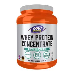 Now Sports Whey Protein Concentrate, Unflavored Powder 680g