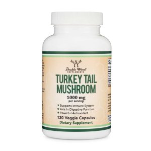 Double Wood Turkey Tail Mushroom 1000 Mg – 120 Veggie Capsules