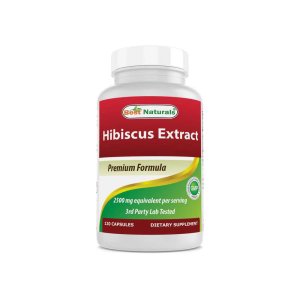 Best Naturals Hibiscus Extract 2500 mg Equivalent per Serving- 120 Capsules