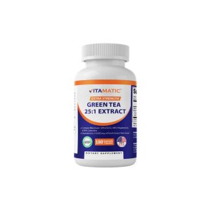 Vitamatic Green Tea Extract with Vitamin C - 180 Veg Capsules
