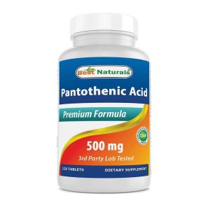 Best Naturals Pantothenic Acid 500 mg 120 Tablets