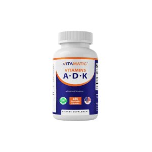 Vitamatic ADK Vitamin Supplement, 180 Veg Capsules