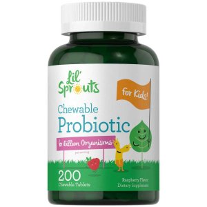 Lil Sprouts Probiotic for Kids 6 Billion CFUs per serving | 200 Tablets