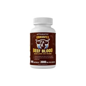 Vitamatic Grass Fed Beef Blood with Liver and Spleen - 180 Capsules