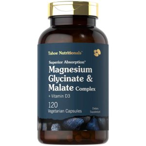 Tahoe Nutritionals Magnesium Glycinate and Malate Complex | 120 Capsules