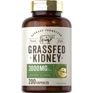 Herbage Farmstead Grass Fed Beef Kidney 3000mg per serving | 200 Capsules