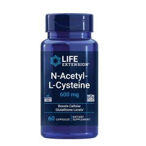 Life Extension N-Acetyl-L-Cysteine (NAC) 600mg – Cellular Glutathione & Antioxidant Support | 60 Capsules, Non-GMO, Gluten-Free