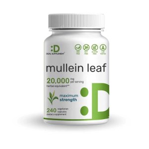 Deal Supplement Mullein Leaf 20,000mg Herbal Equivalent, 240 Veggie Capsules