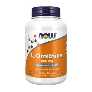 Now Foods L-Ornithine 500 Mg – Fitness Amino Acid for Protein Metabolism Support – 120 Veg Capsules