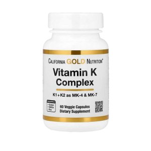 California Gold Nutrition Vitamin K Complex 60 Veggie Capsules