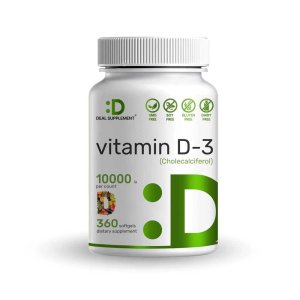 Deal Supplement Vitamin D3 10000 IU, 360 Softgels