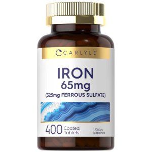 Carlyle Nutritionals Iron Ferrous Sulfate 65mg | 400 Tablets