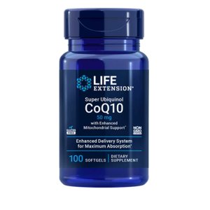 Life Extension Super Ubiquinol Co Q10 with Enhanced Mitochondrial Support™ 50 Mg, 100 Softgels