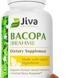 Jiva Botanicals Bacopa (Brahmi) – Dietary Supplement | Supports Mental Function & Stress Response
