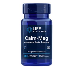 Life Extension Calm-Mag Magnesium Acetyl Taurinate – 30 Vegetarian Capsules