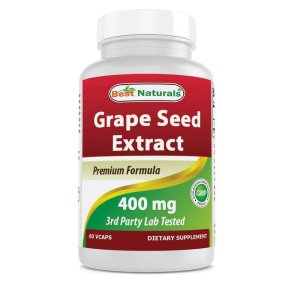 Best Naturals Grape Seed Extract 400 mg 60 Vegetarian Capsules
