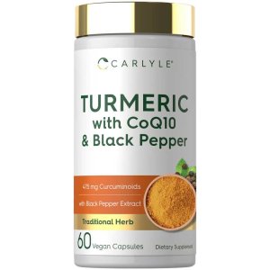 Carlyle Nutritionals Turmeric with CoQ10 and Black Pepper Extract | 60 Capsules