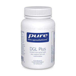 DGL Plus By Pure Encapsulations - Licorice Root Extract with Aloe, Slippery Elm & Marshmallow (60 Capsules)