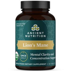 Ancient Nutrition Lion's Mane Mental Clarity and Concentration 30 Tabs