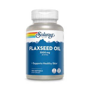 Solaray Flaxseed Oil 1000mg 100 Softgels