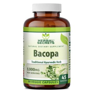 Herbal Secrets Bacopa (ayurvedic Herb) 1000 Mg per Serving 90 Veggie Capsules