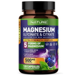 Magnesium Glycinate And Citrate 500mg - Built By Nature