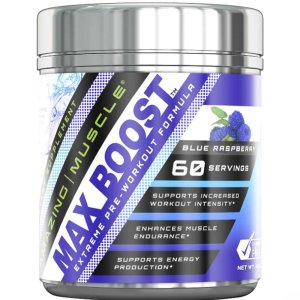 Amazing Muscle Max Boost Pre-Workout Formula Blue Raspberry