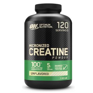 Optimum Nutrition Monohydrate Creatine Powder – 100% Pure Creatine Monohydrate, Unflavored (5g per Serving, 120 Servings)