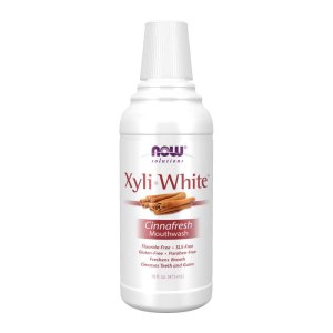 Now Foods Xyli White™ Cinnafresh Mouthwash – Alcohol-Free with Xylitol & Cinnamon Oil – Natural Oral Rinse – 473 M L