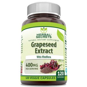 Herbal Secrets Grapeseed Extract 400 Mg 120 Veggie Capsules