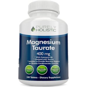 Purely Holistic Magnesium Taurate 400mg with Coenzyme B6 - 240 Tablets