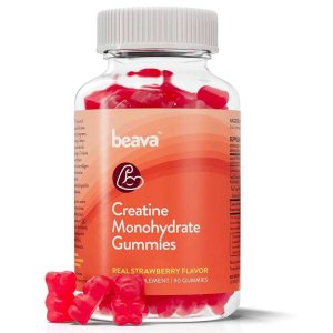 Beava Creatine Monohydrate Gummies – Real Strawberry Flavor – 90 Gummies
