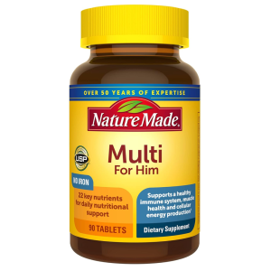Nature Made Multi For Him - 90 Tablets | Daily Multivitamin for Men, Immune & Muscle Health Support