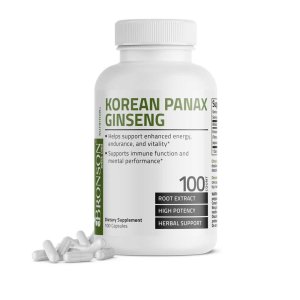 Bronson Vitamins Korean Panax Ginseng Root - 500 Mg, 100 Capsules