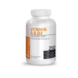 Bronson Vitamins Vitamin a & D Fish Liver Oil Efa - 250 Softgels