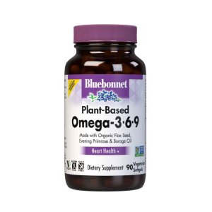 Bluebonnet Nutrition Plant Based Omega 3 • 6 • 9 1000 Mg 90 Softgels