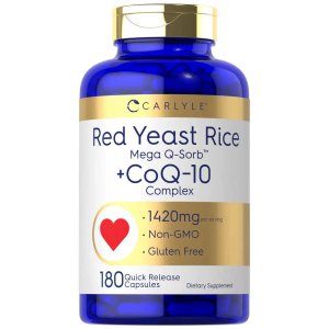 Carlyle Nutritionals CoQ10 with Red Yeast Rice 1420mg per serving | 180 Capsules