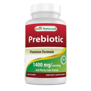 Best Naturals Prebiotics Fiber 1400mg/ Serving 120 Vegetarian Capsules