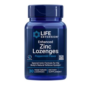 Life Extension Enhanced Zinc Lozenges (peppermint) – 30 Vegetarian Lozenges