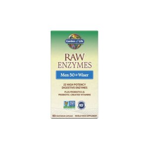 Garden of Life Raw Enzymes Men 50 & Wiser Digestive Health 90 Capsules