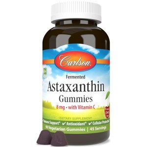 Carlson Fermented Astaxanthin with Vitamin C Gummies - 8mg Antioxidant & Immune Support
