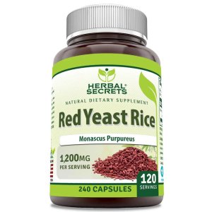 Herbal Secrets Red Yeast Rice 1200 Mg per Serving 240 Capsules