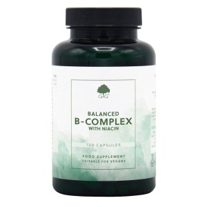 Balanced B-Complex with Niacin – Energy & Metabolism Support | 120 Vegan Capsules, Food Supplement